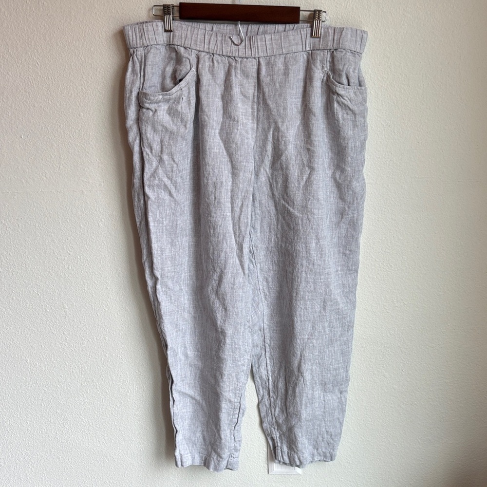 J. JILL Pure Jill 100% Linen Pull on Lightweight Pants XL